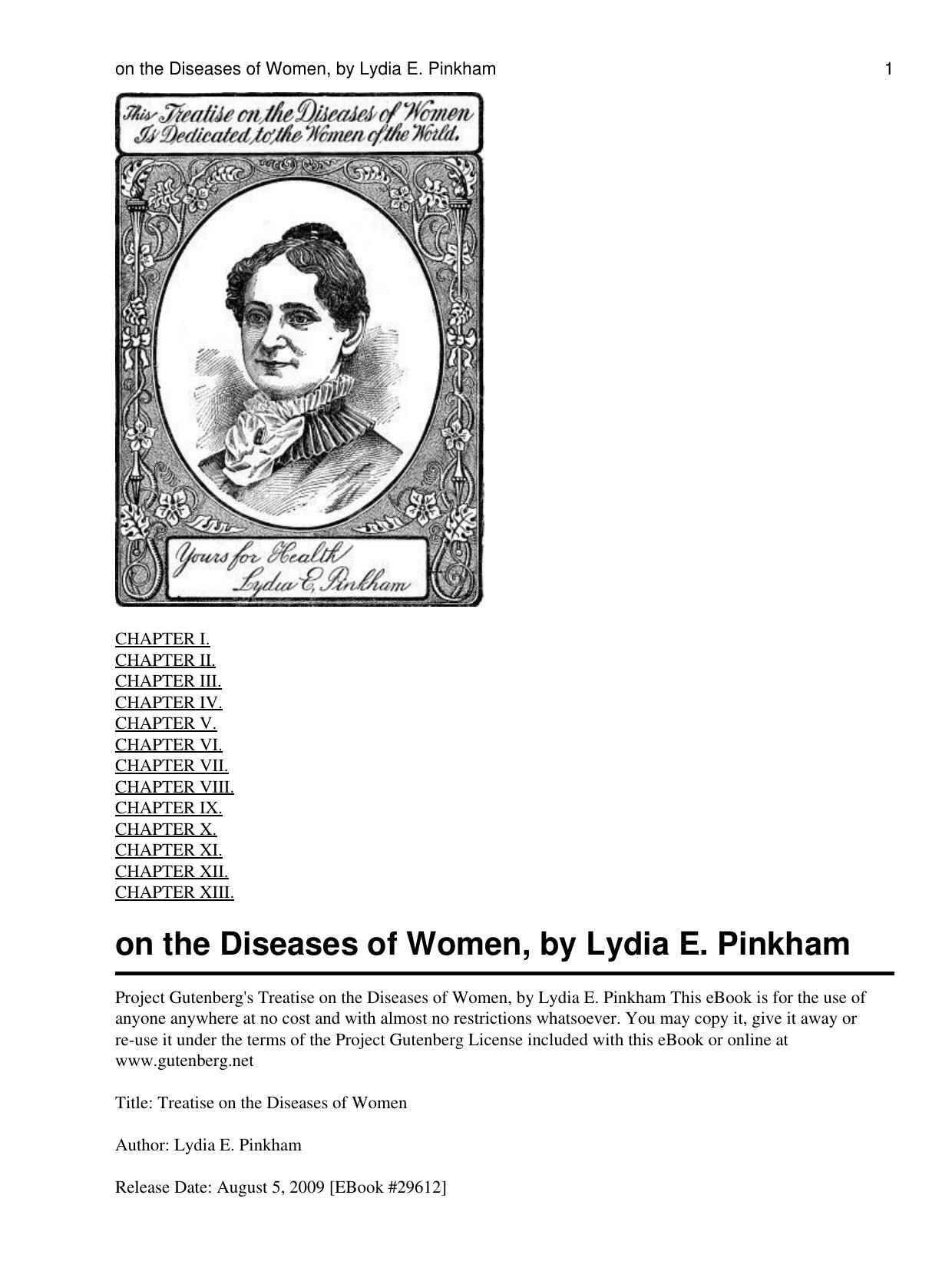Treatise on the Diseases of Women by Lydia Estes Pinkham