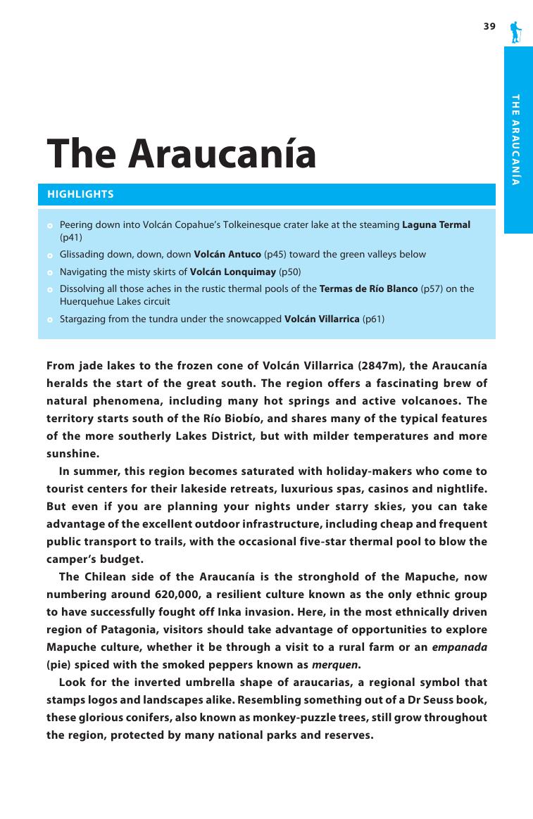 Trekking in the Patagonian Andes - The AraucanÃ­a (Chapter) by Lonely Planet