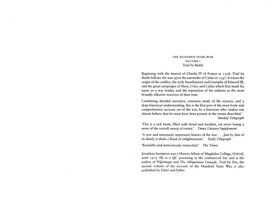 Trial by Battle The Hundred Years War, Vol. 1 Trial by Battle by Unknown