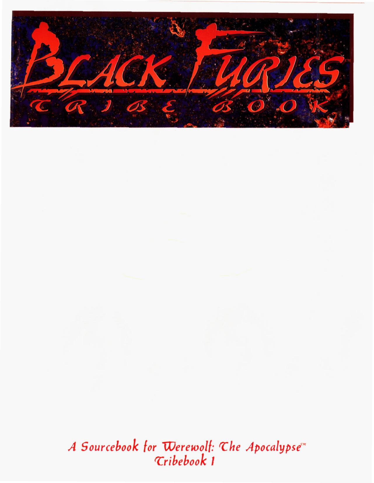 Tribebook Black Furies by Unknown