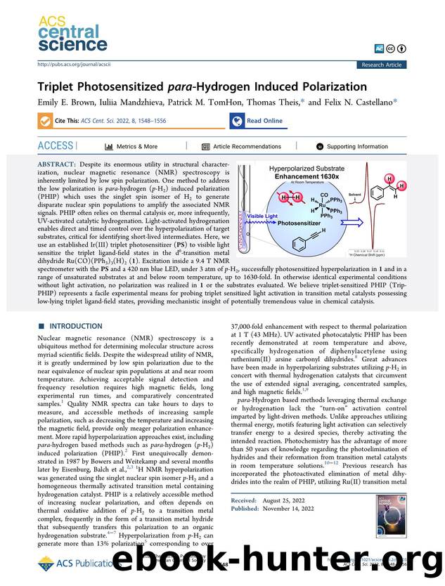 Triplet Photosensitized para-Hydrogen Induced Polarization by unknow