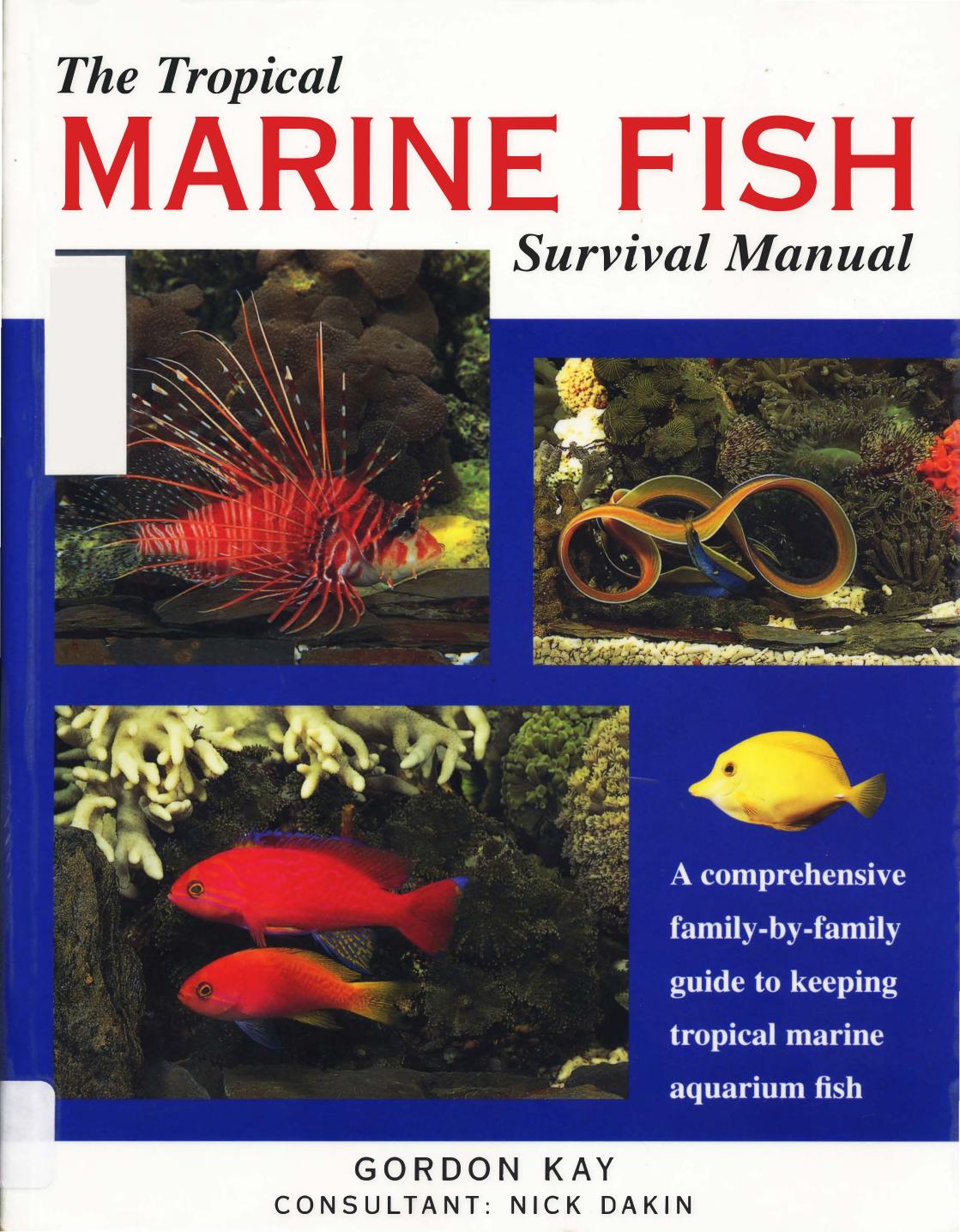 Tropical Marine Fish Survival Manual by Unknow