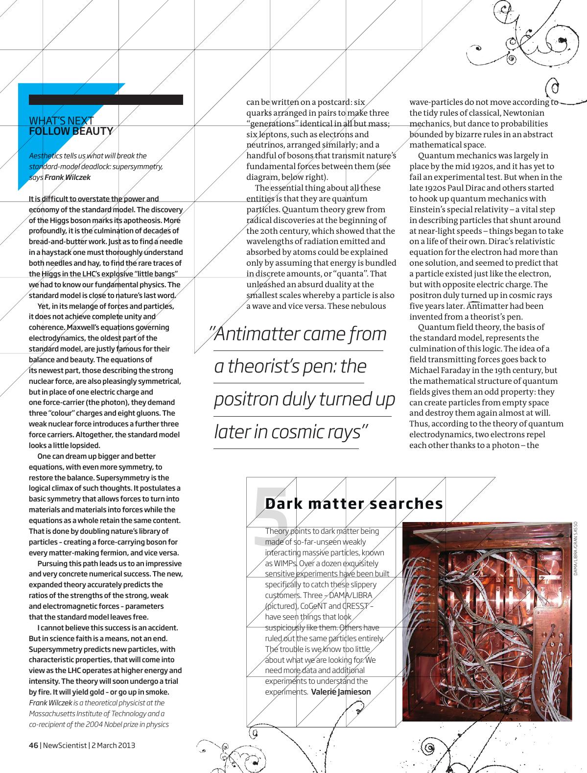 Trouble with physics: Time to follow beauty? by Frank Wilczek