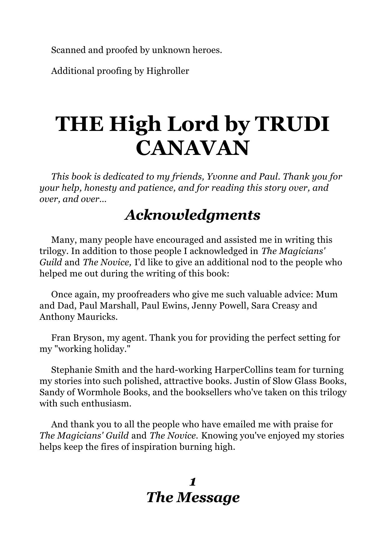 Trudi Canavan Black Magician 03 The High Lord by Unknown