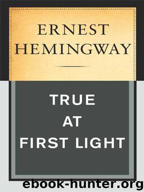 True at First Light by Ernest Hemingway