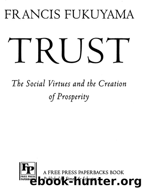 Trust by Francis Fukuyama
