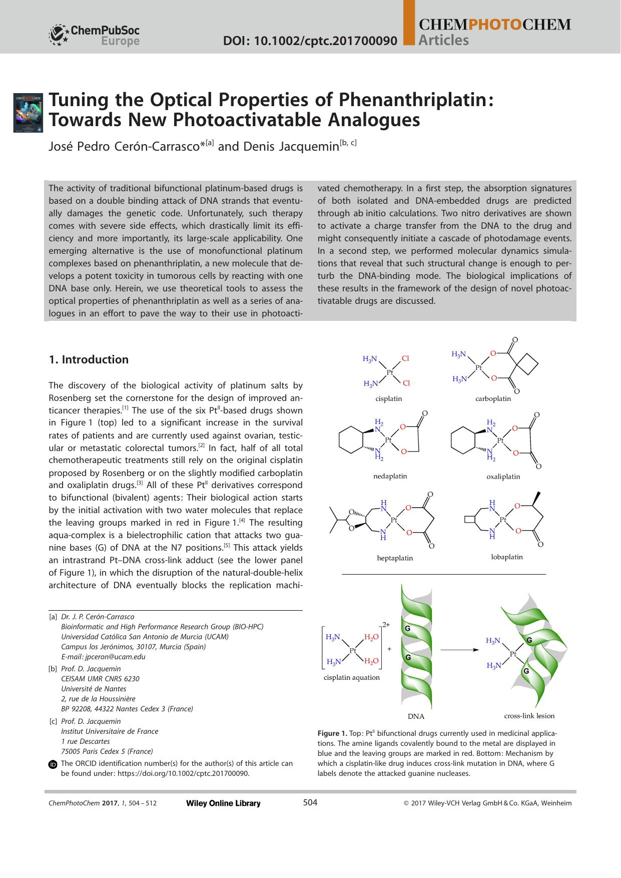 Tuning the Optical Properties of Phenanthriplatin: Towards New Photoactivatable Analogues by Unknown