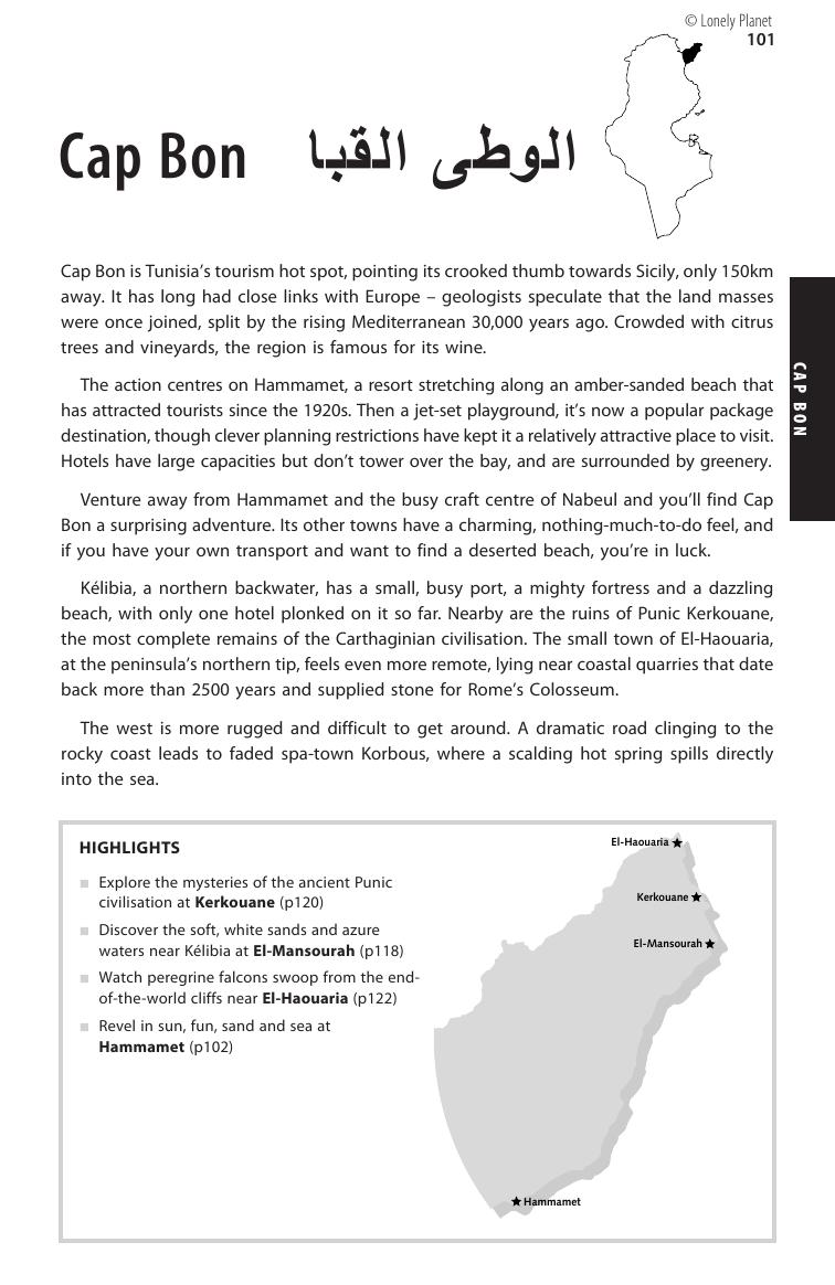Tunisia - Cap Bon (Chapter) by Lonely Planet