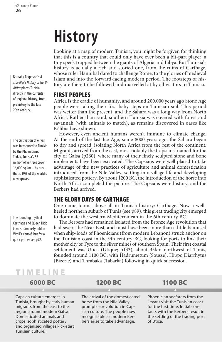 Tunisia - History, Culture & Food (Chapter) by Lonely Planet