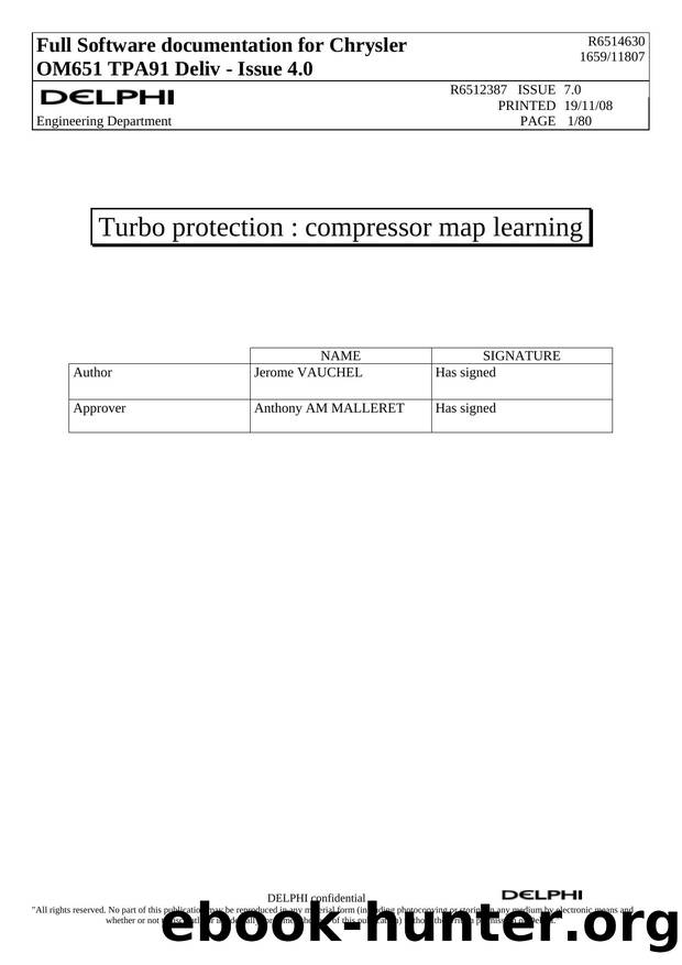 Turbo protection : compressor map learning by Jerome VAUCHEL