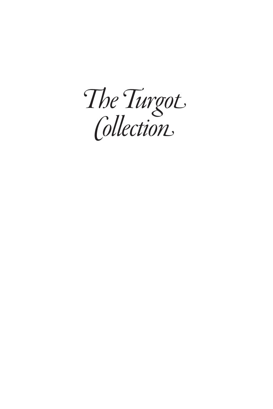 Turgot Collection Pocket Edition by Anne-Robert-Jacques Turgot