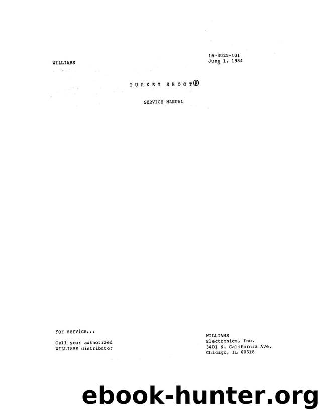 Turkey Shoot, by Williams (1984) by Unknown