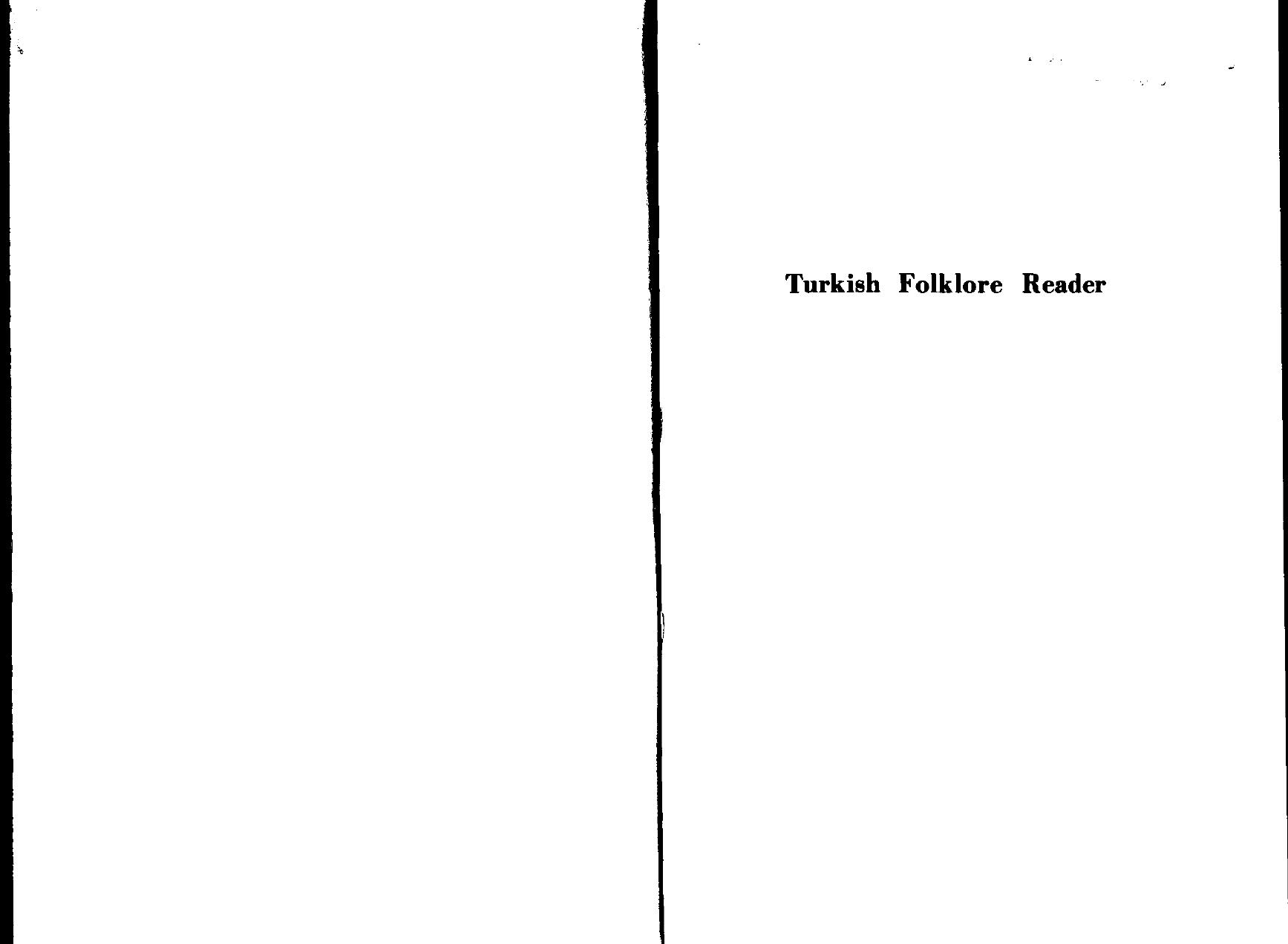 Turkish Folklore Reader by Unknown