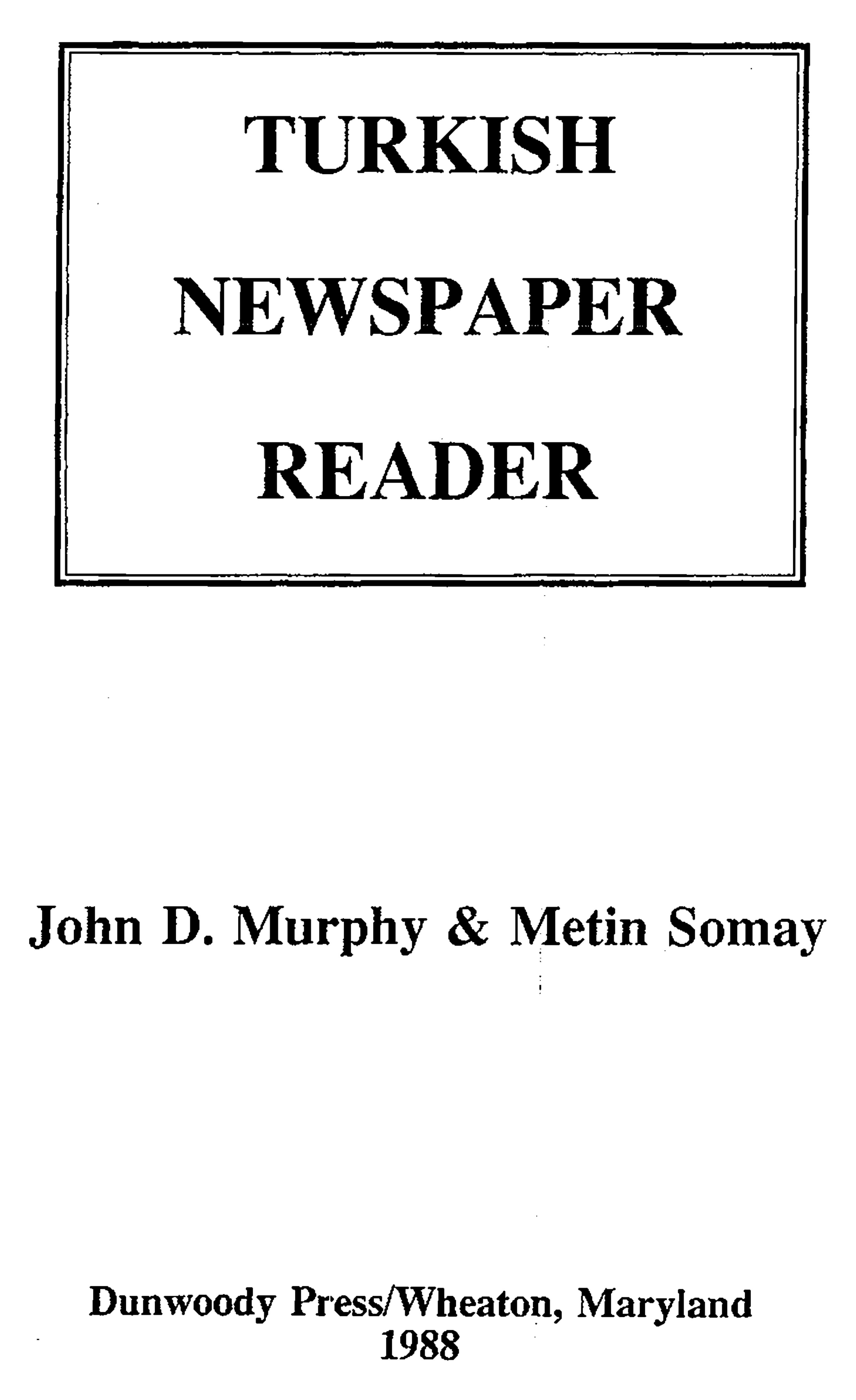 Turkish Newspaper Reader by Unknown