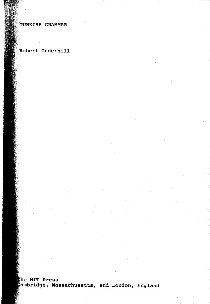 Turkish grammar by Underhill Robert