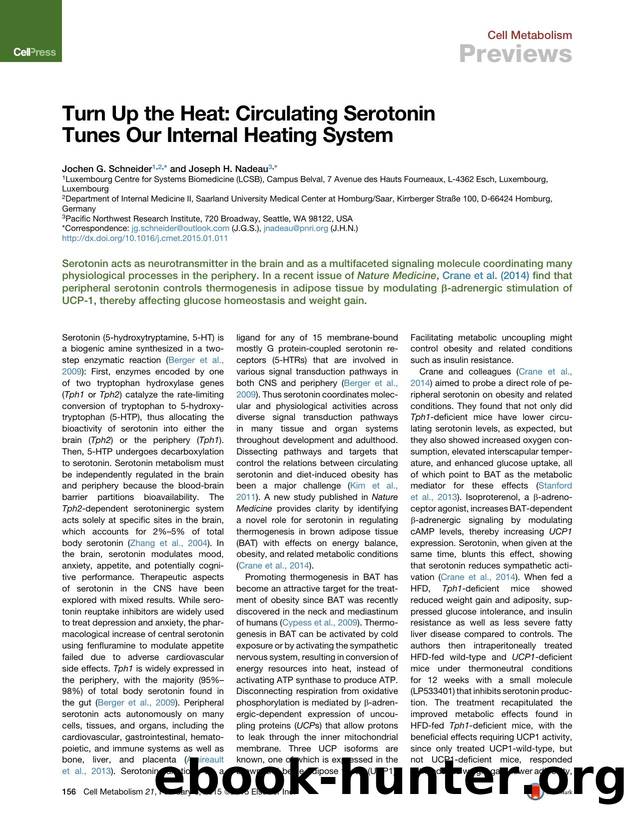 Turn Up the Heat: Circulating Serotonin Tunes Our Internal Heating System by Jochen G. Schneider & Joseph H. Nadeau