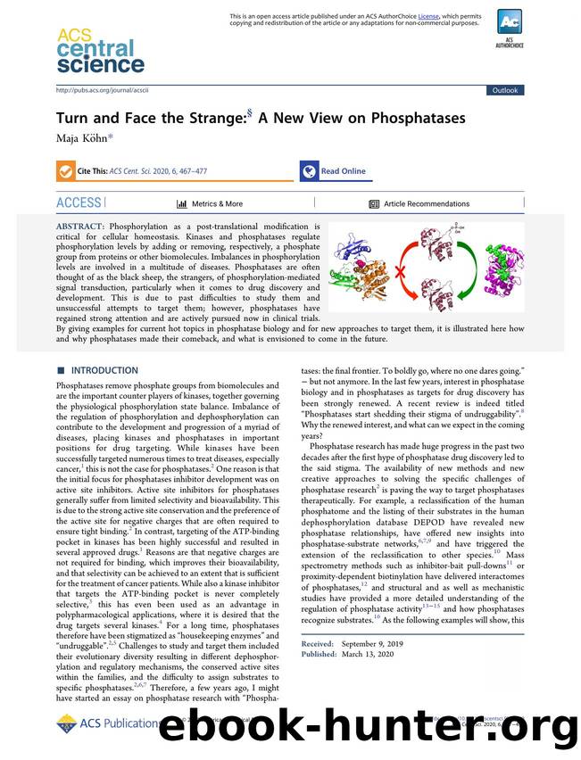 Turn and Face the Strange: A New View on Phosphatases by Maja Köhn (ORCID: 0000-0001-8142-3504)
