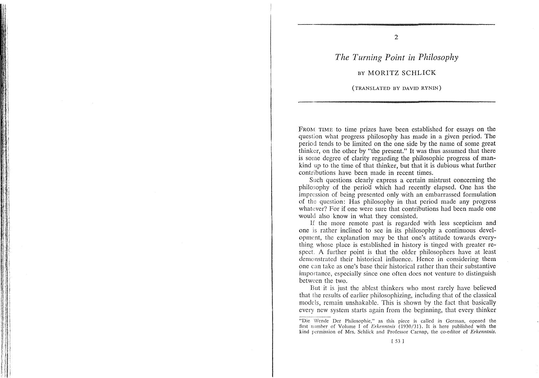 Turning Point In Philosophy [And 'The Old And The New Logic' By Rudolf Carnap] by HyperGEAR TIFF/PDF Convert Library