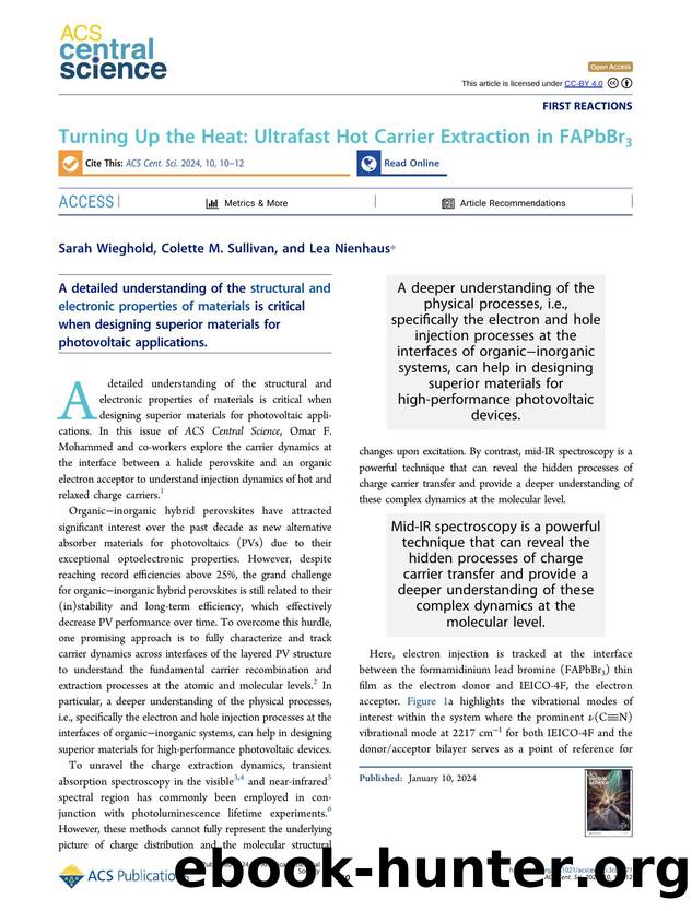 Turning Up the Heat: Ultrafast Hot Carrier Extraction in FAPbBr3 by unknow