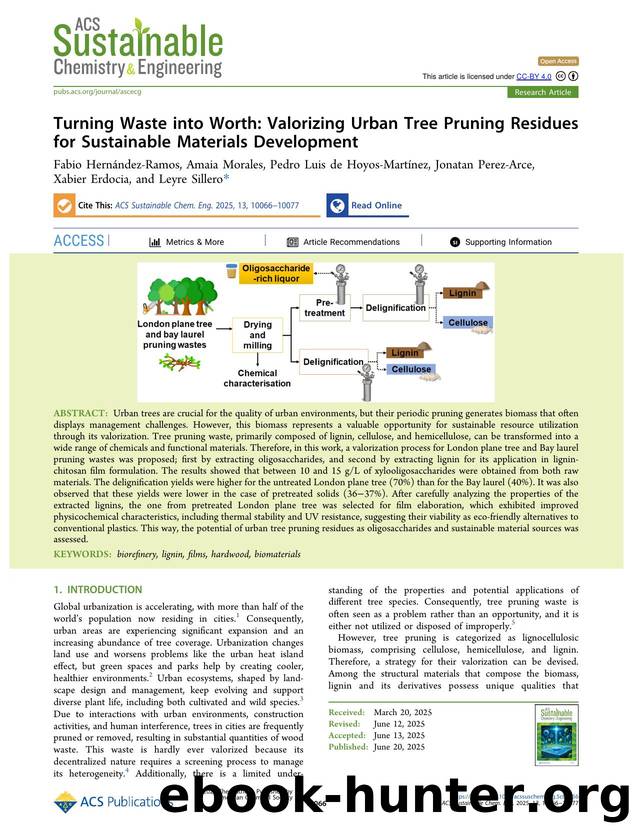 Turning Waste into Worth: Valorizing Urban Tree Pruning Residues for Sustainable Materials Development by unknow