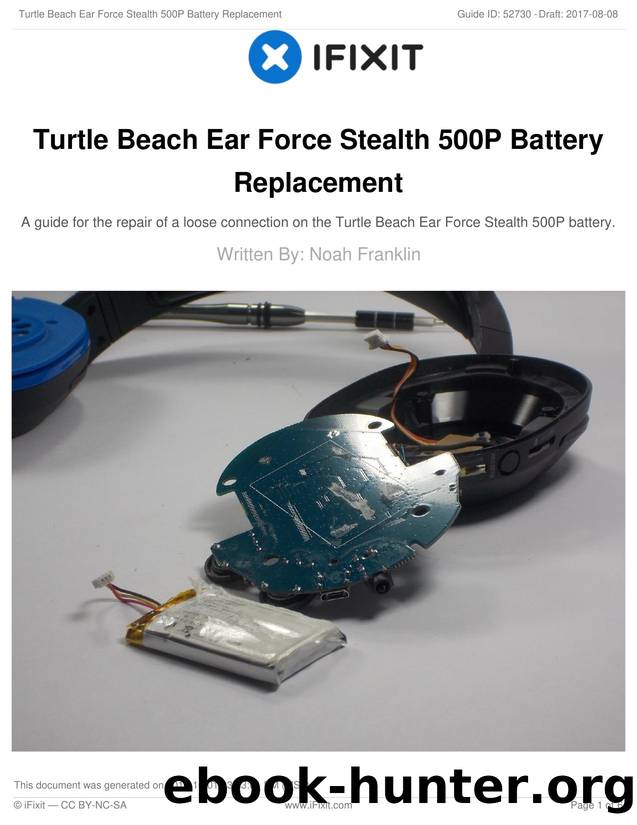 Turtle Beach Ear Force Stealth 500P Battery Replacement by Unknown