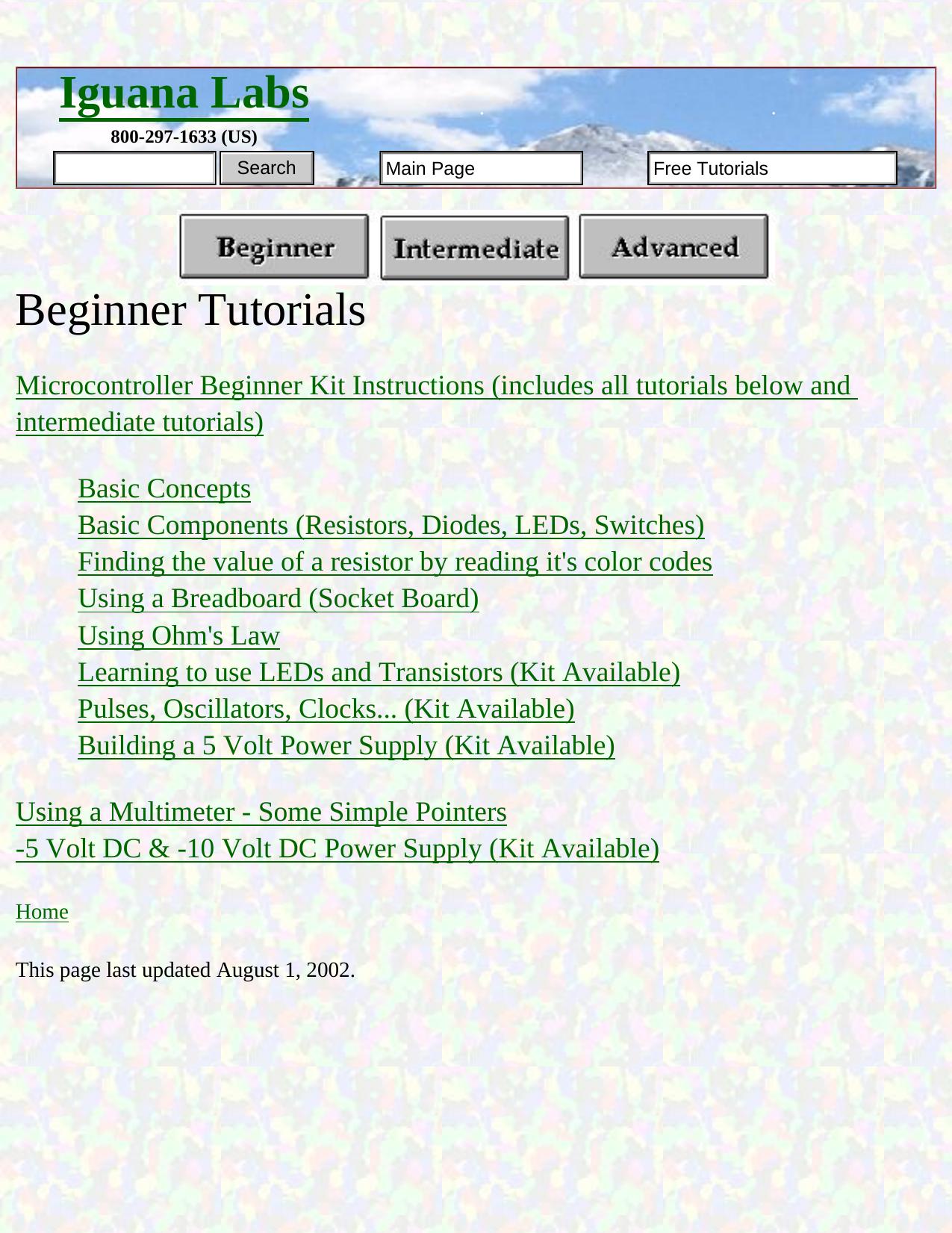 Tutorials for Learning about Basic Electronics by Unknown