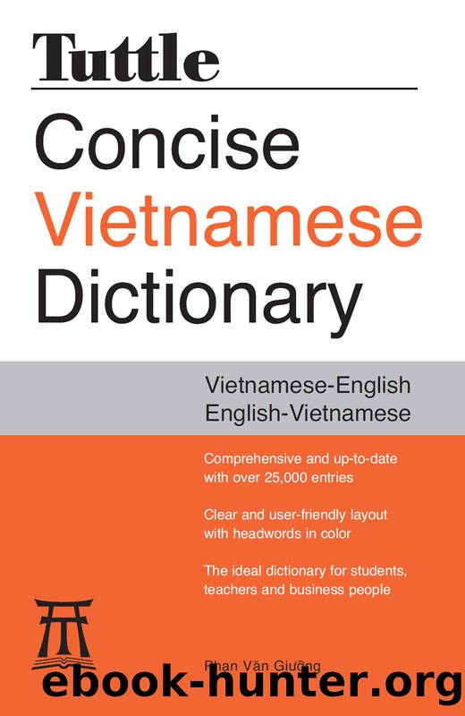 Tuttle Concise Vietnamese Dictionary by Phan Van Giuong