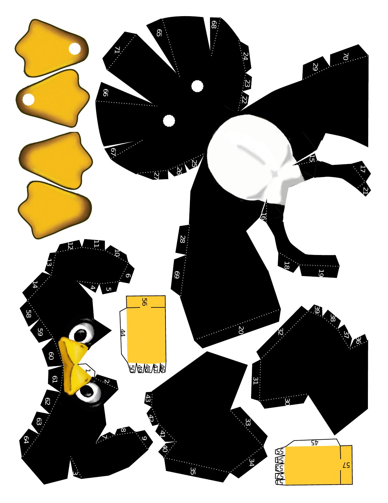 Tux the Linux Penguin by ThePapershaper.com