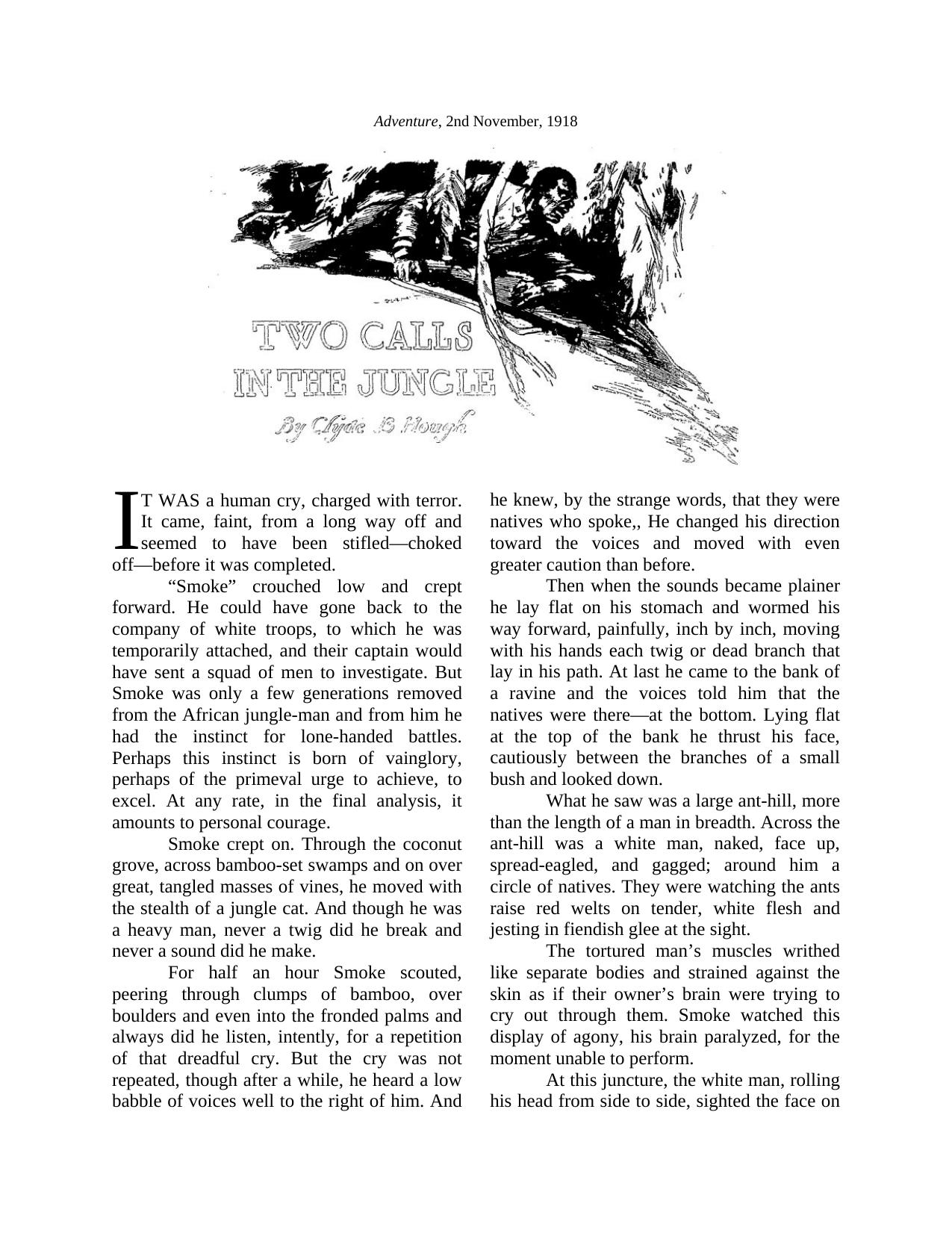 Two Calls in the Jungle by Clyde B by OMNICAdmin