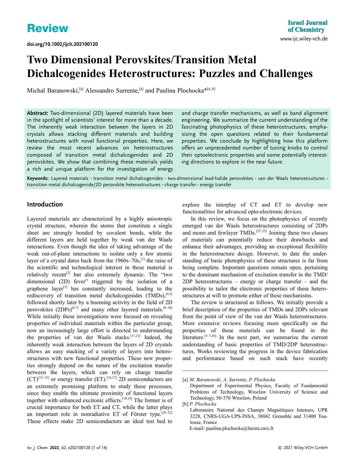 Two Dimensional PerovskitesTransition Metal Dichalcogenides Heterostructures: Puzzles and Challenges by Unknown