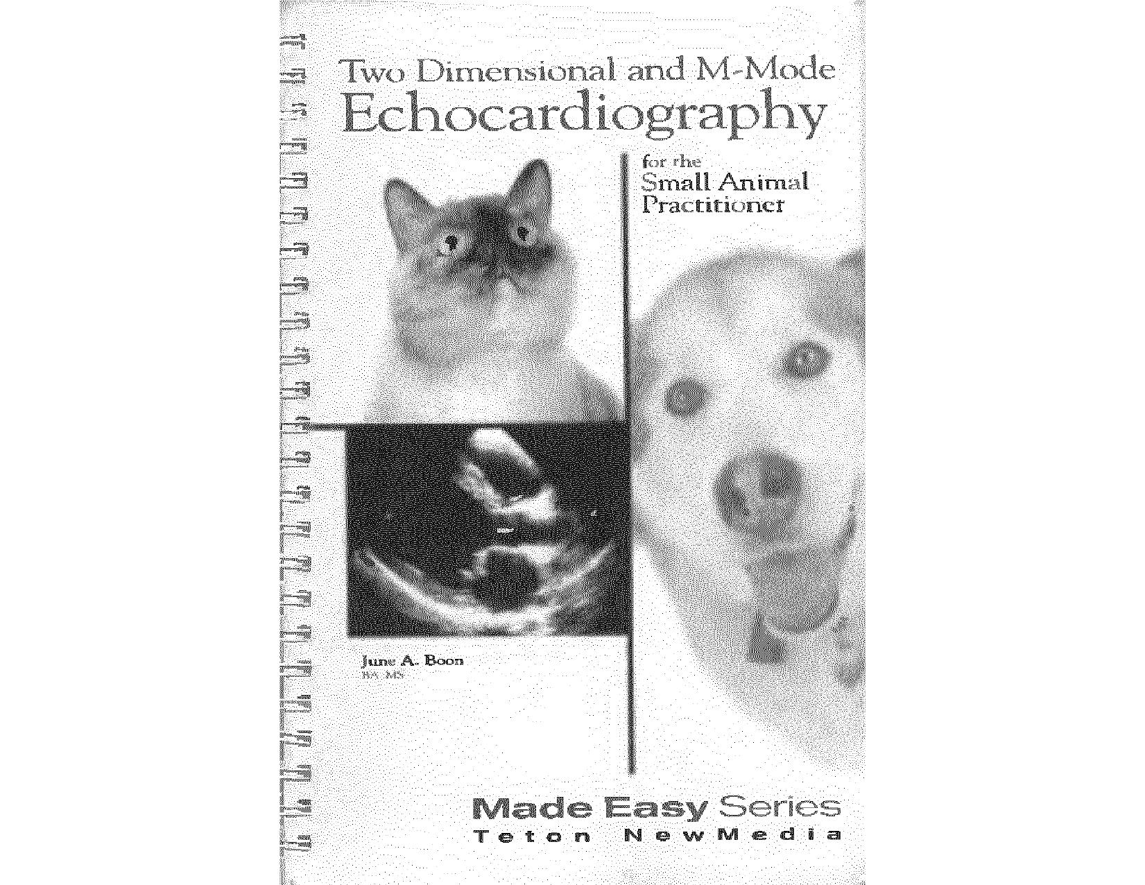 Two Dimensional and M-Mode Echocardiography: For the Small Animal Practitioner (Made Easy) by June A. Boon