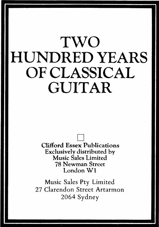 Two Hundred Years of Classical Guitar by Unknown
