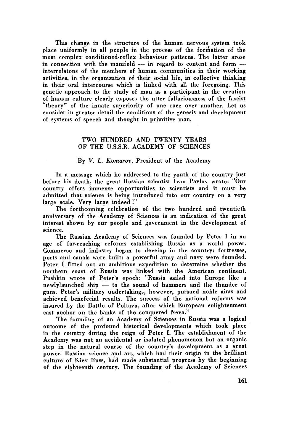 Two hundred and twenty years of the U.S.S.R. Academy of Sciences by Unknown