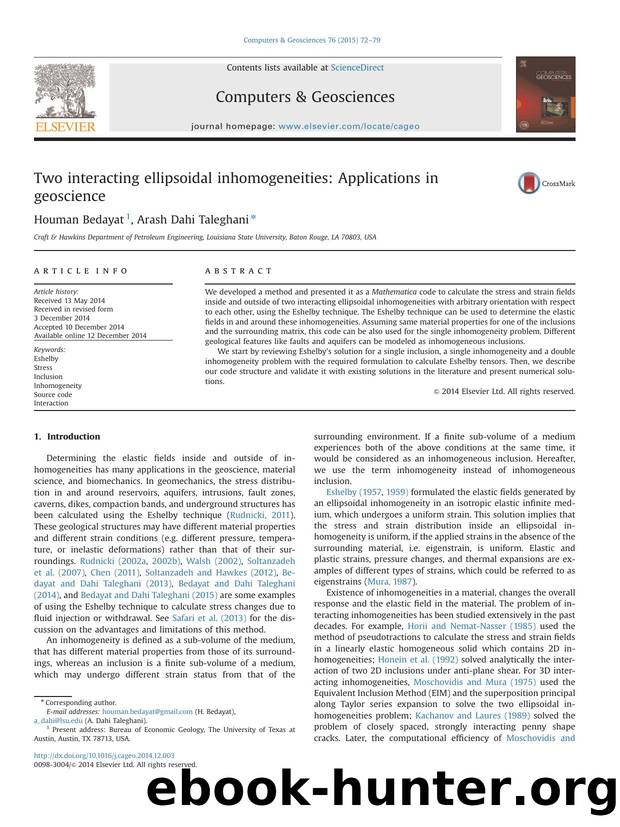 Two interacting ellipsoidal inhomogeneities_ Applications in geoscience by Houman Bedayat & Arash Dahi Taleghani