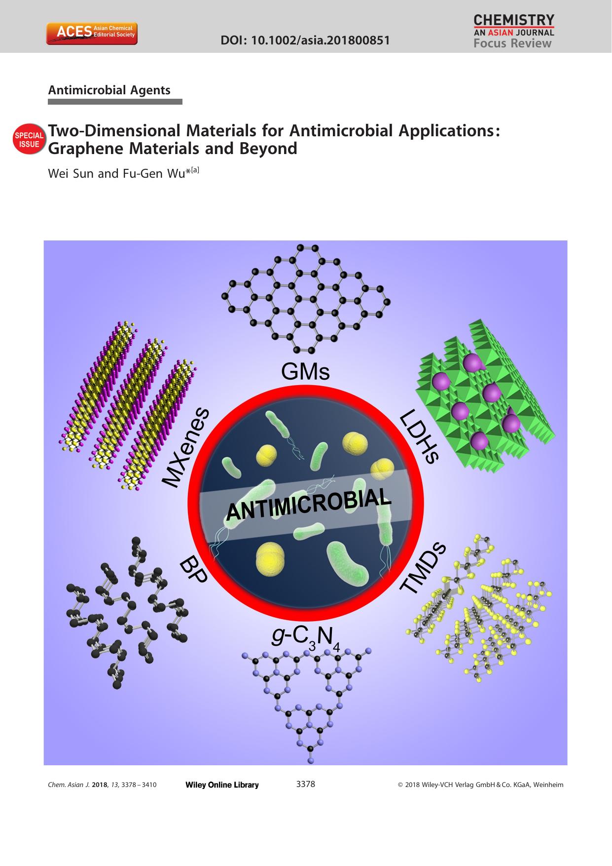 TwoâDimensional Materials for Antimicrobial Applications: Graphene Materials and Beyond by Unknown