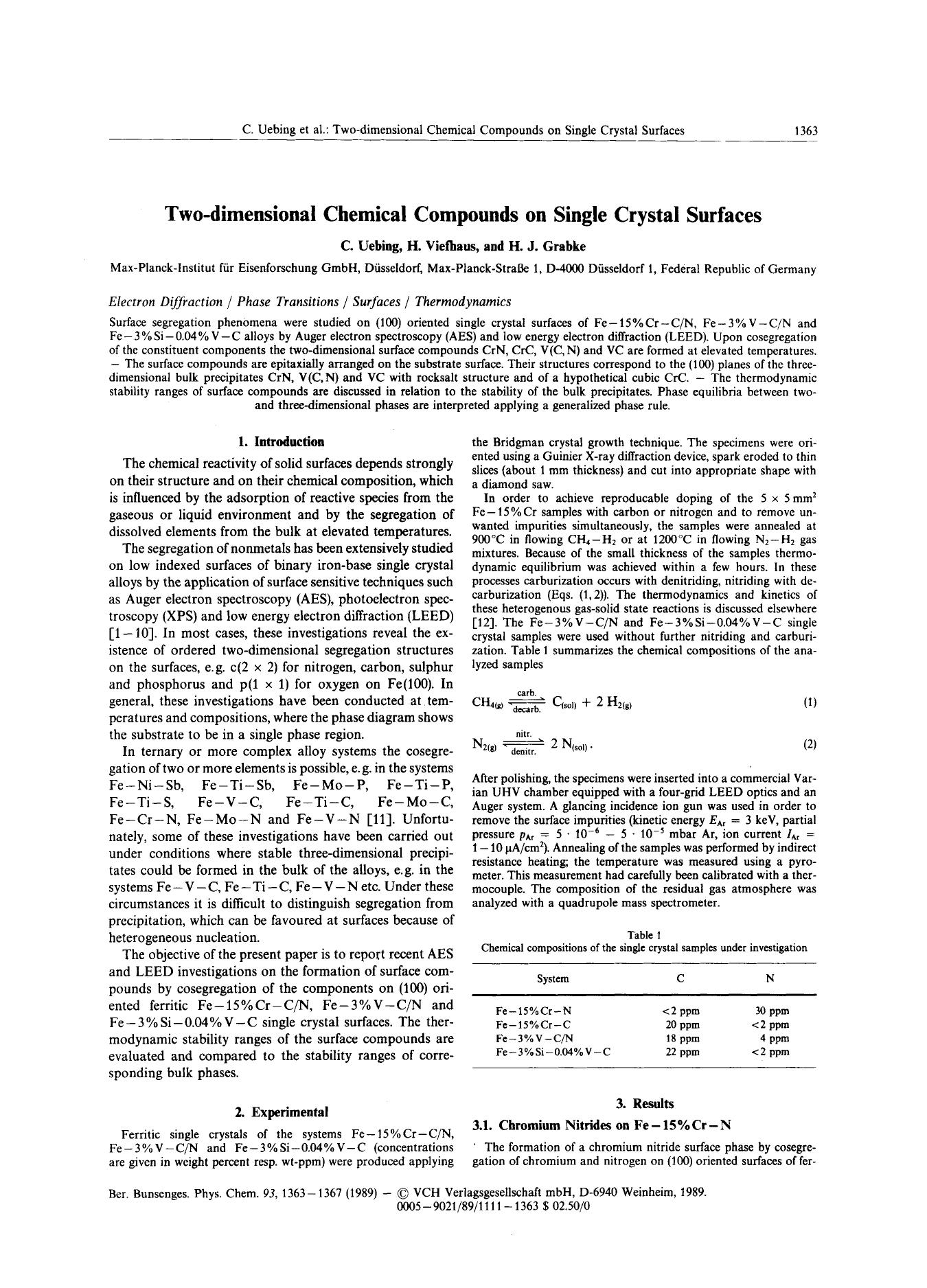 Two-dimensional Chemical Compounds on Single Crystal Surfaces by Unknown