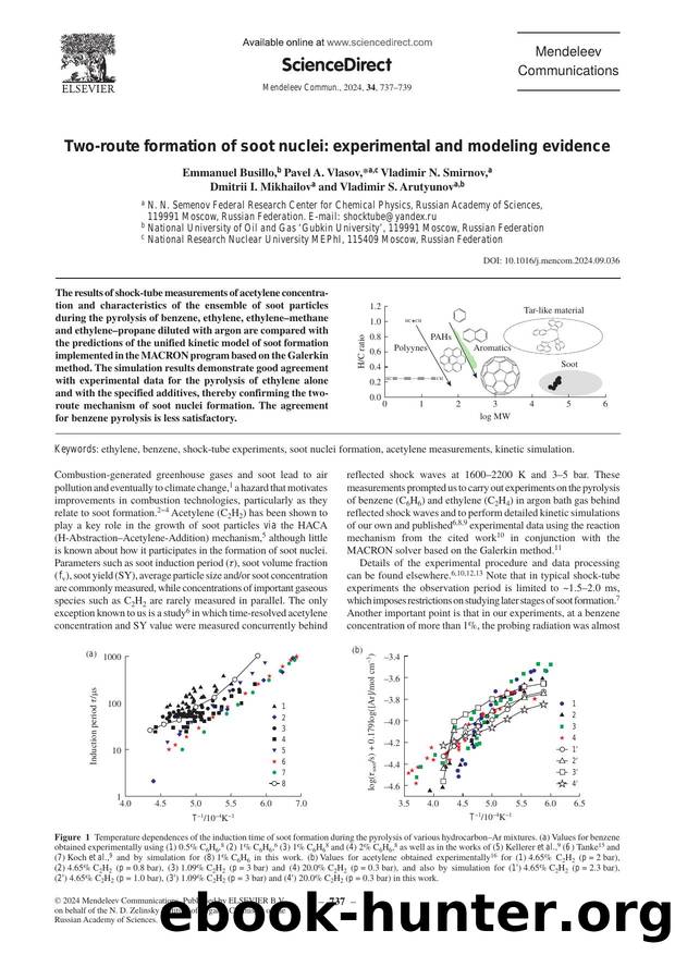 Two-route formation of soot nuclei: experimental and modeling evidence by unknow