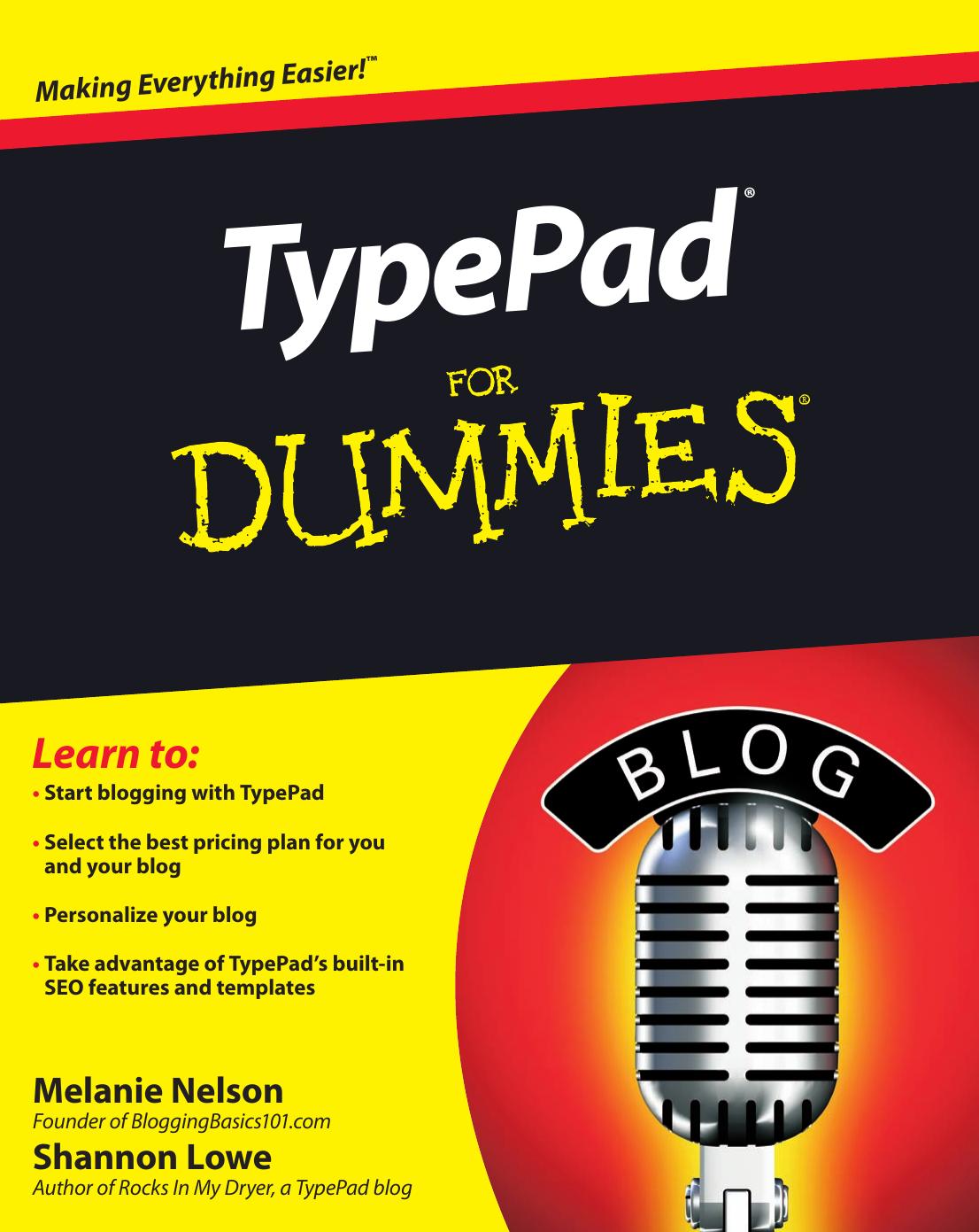 TypePad for Dummies by Nelson Melanie and Shannon Lowe