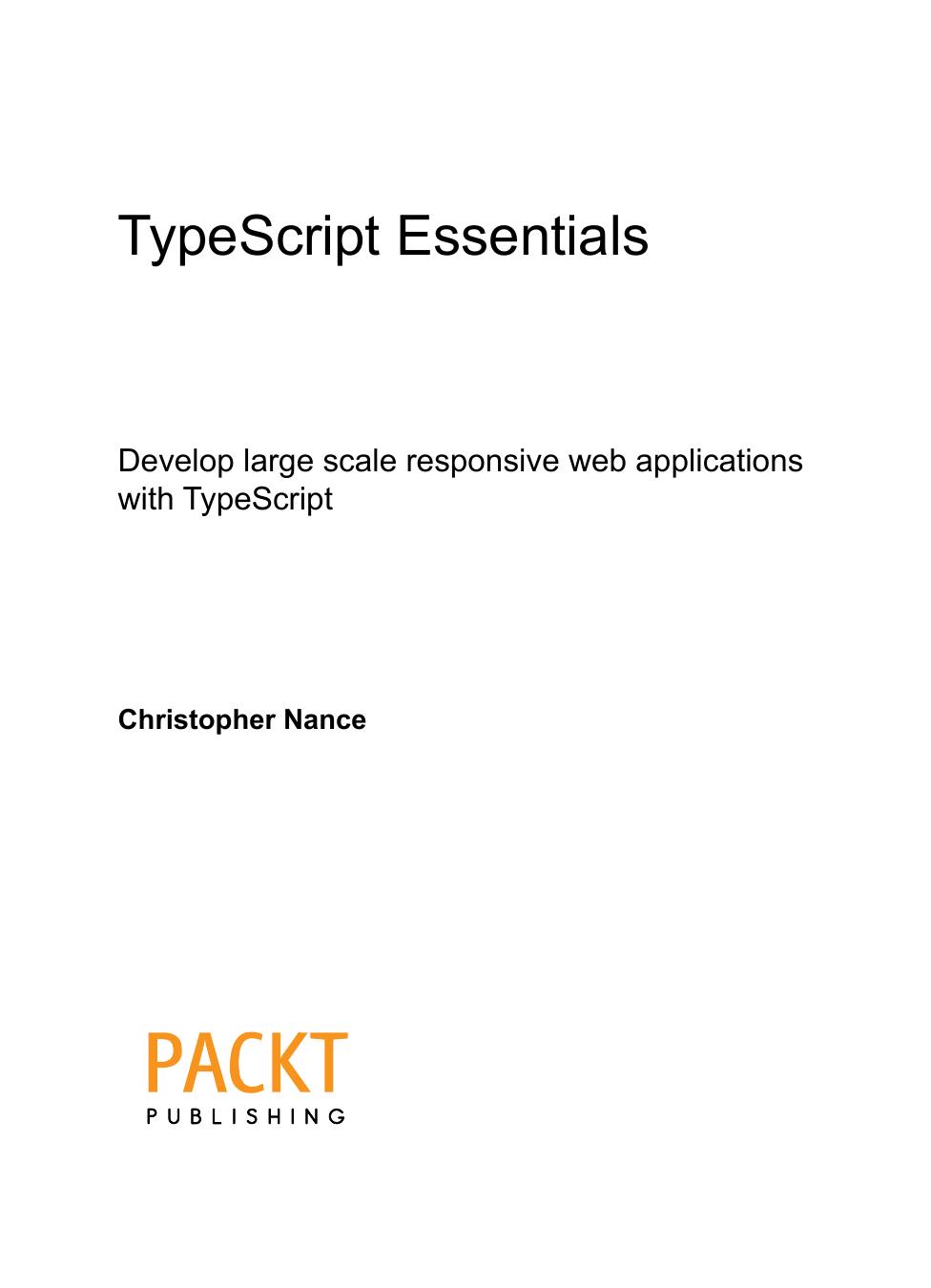 TypeScript Essentials by Christopher Nance