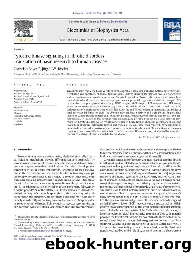 Tyrosine kinase signaling in fibrotic disorders by Christian Beyer & Jörg H.W. Distler