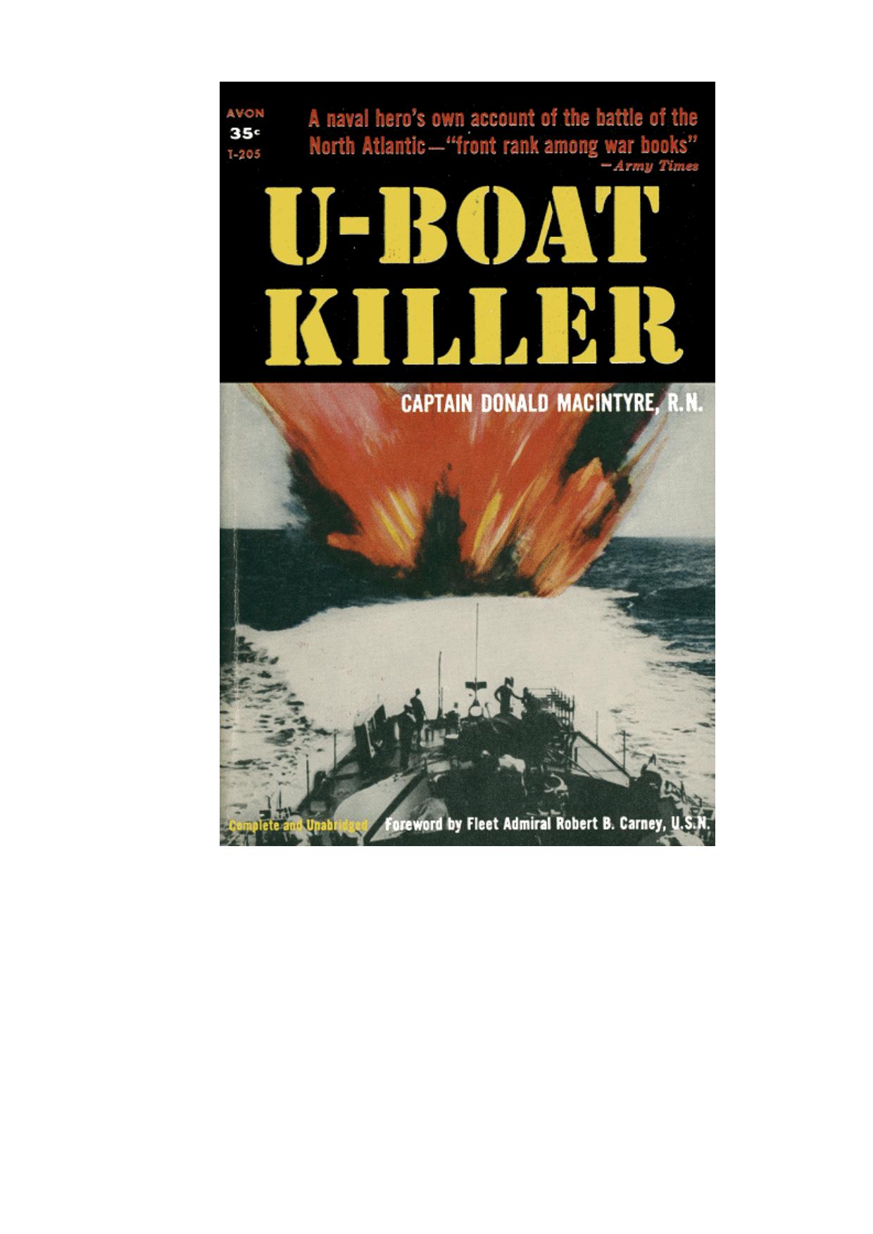 U-boat killer by Donald G F W Macintyre
