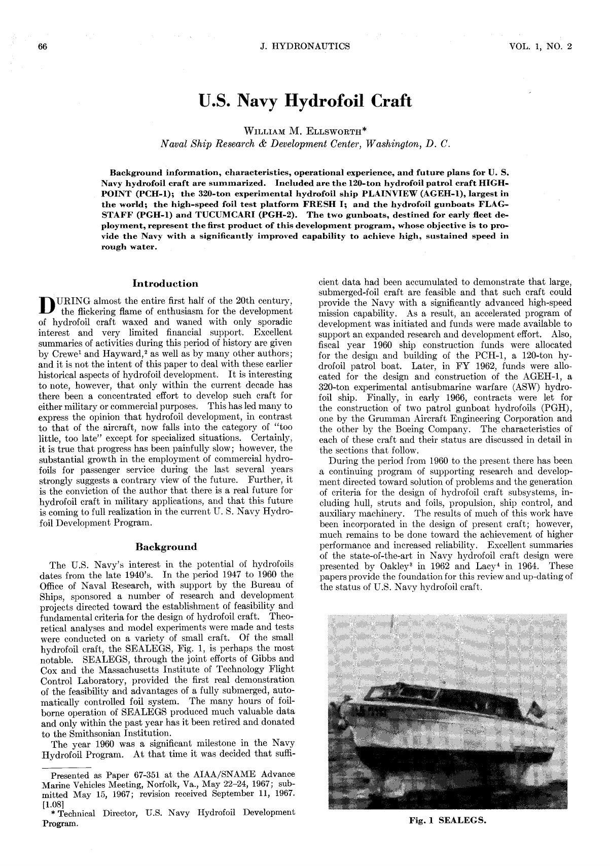 U.S. Navy Hydrofoil Craft by Unknown