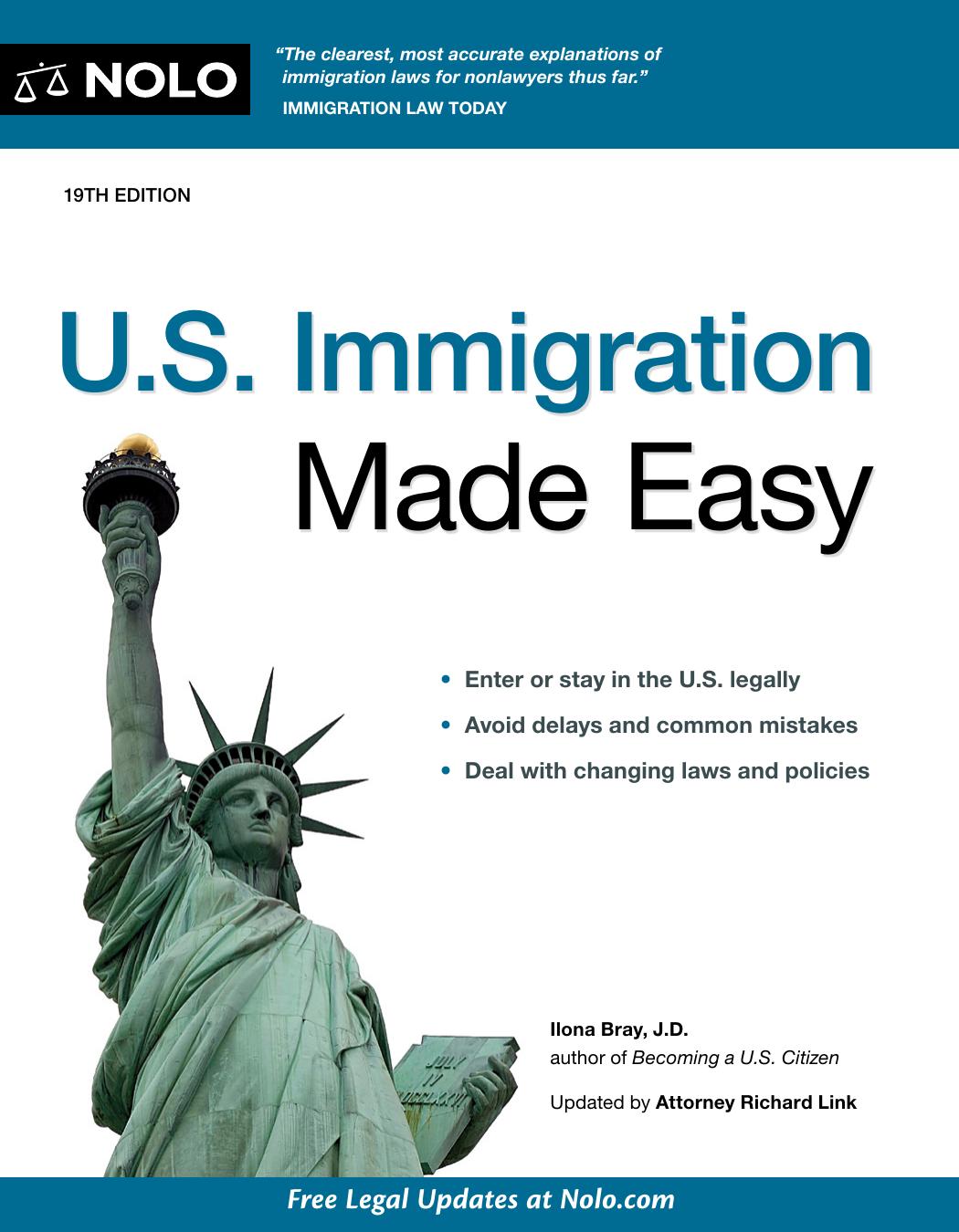 U.S. immigration made easy by Bray Ilona M.;Link Richard