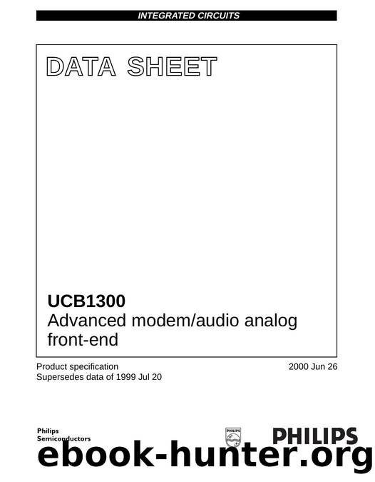 UCB1300 Advanced modemaudio analog front-end by Philips Semiconductors