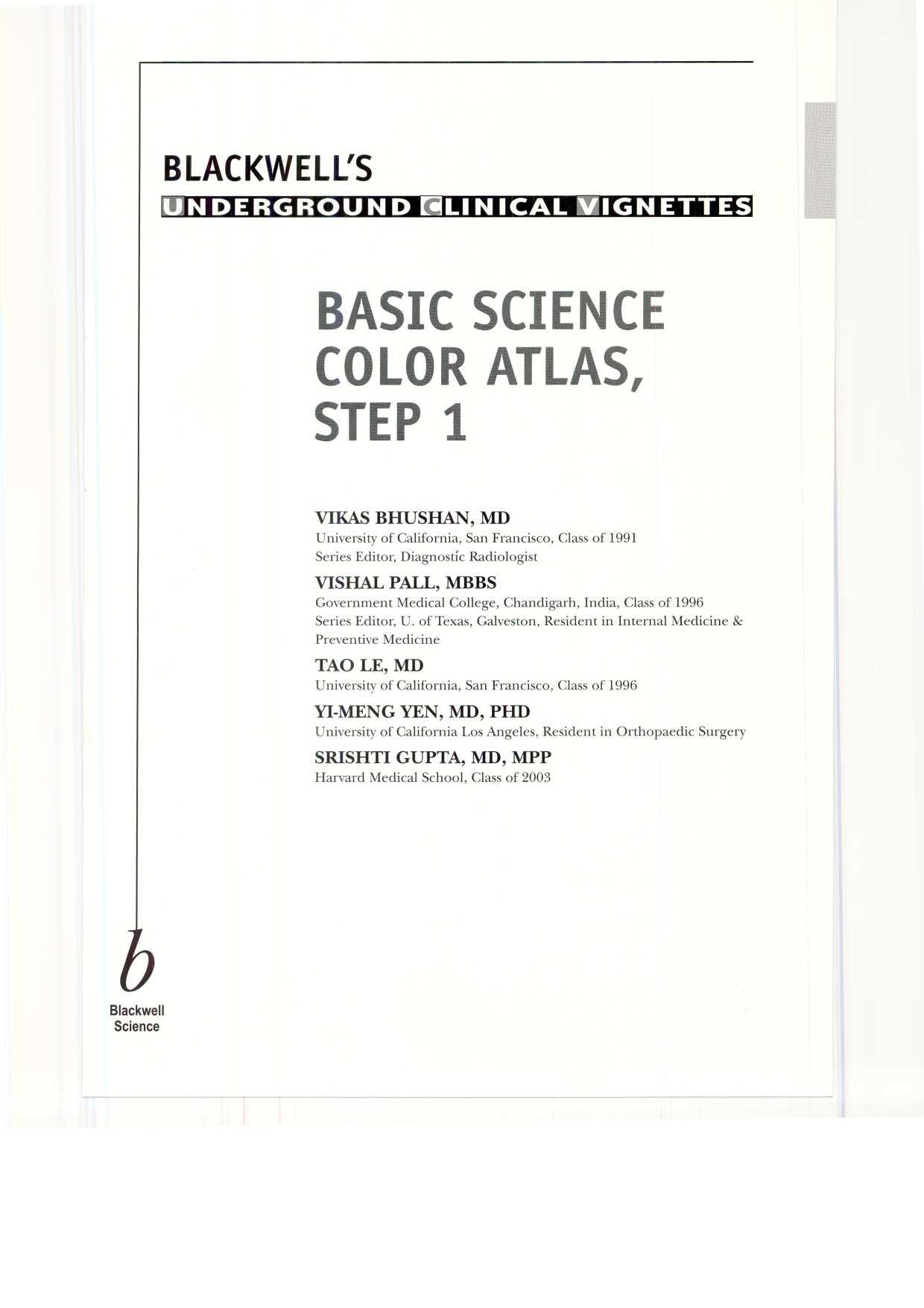 UCV BASIC SCIENCE COLOR ATLAS by Vikas Bhushan Vishal Pall Tao Le Srishti Gupta Yi Meng Yen