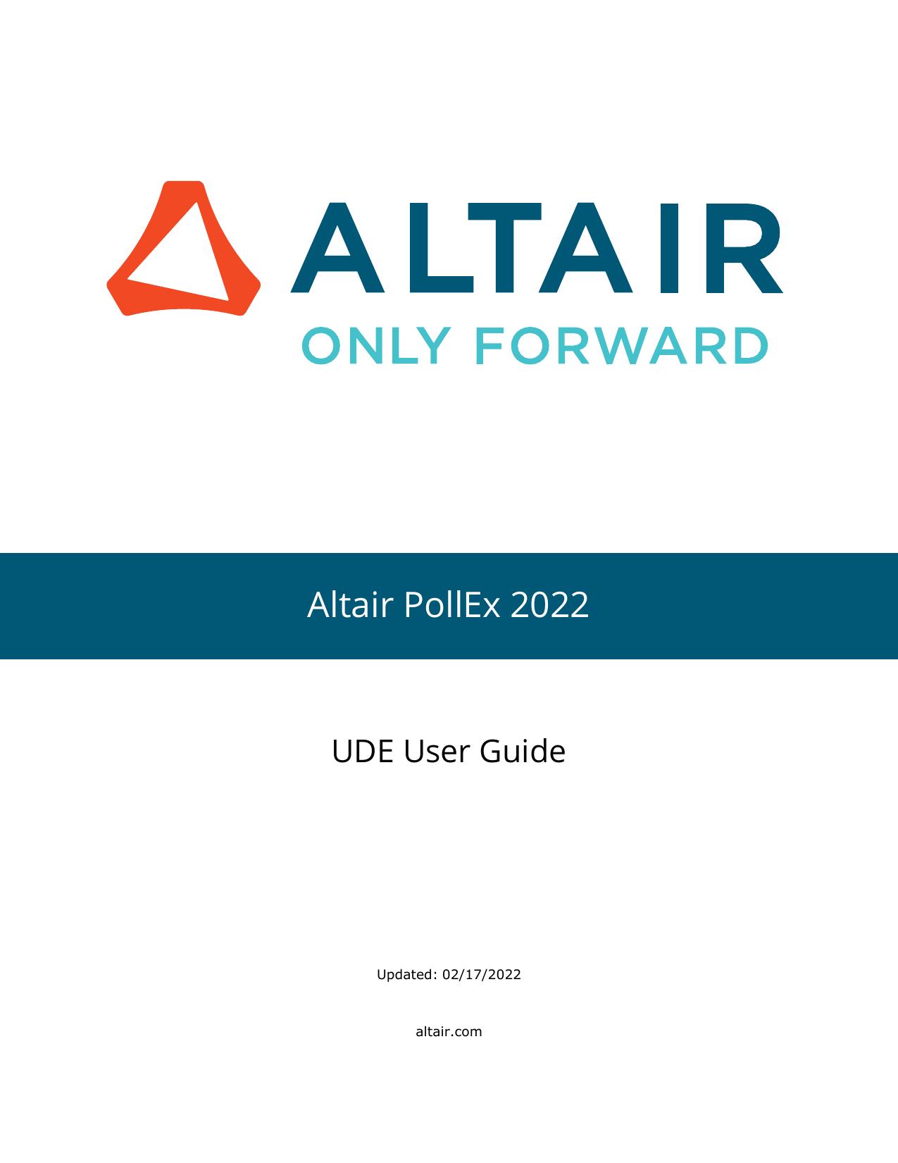 UDE User Guide by PollEx