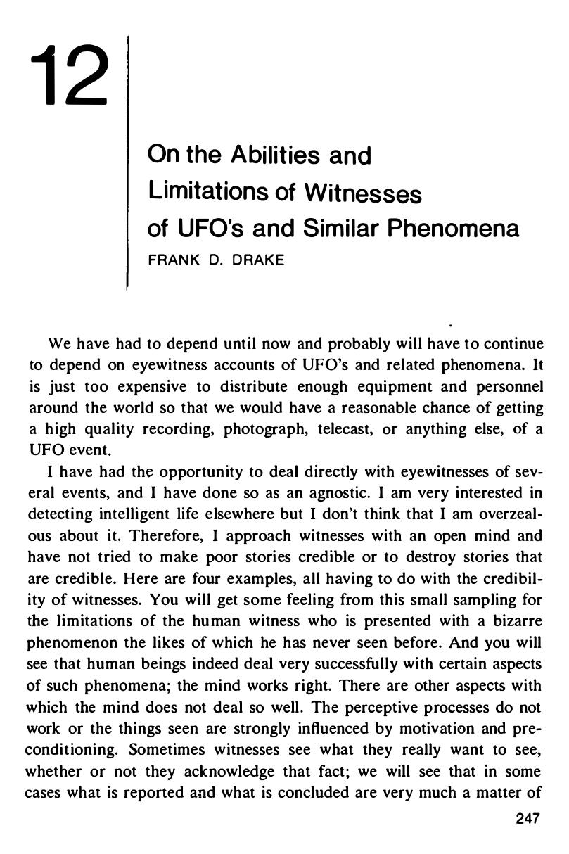 UFO's: A Scientific Debate by Carl Sagan and Thornton Page (eds.)