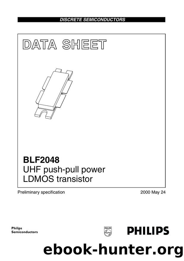 UHF push-pull power LDMOS transistor by Philips Semiconductors