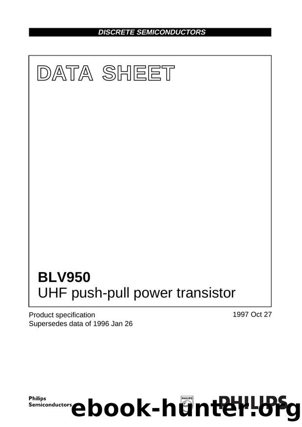 UHF push-pull power transistor by Philips Semiconductors