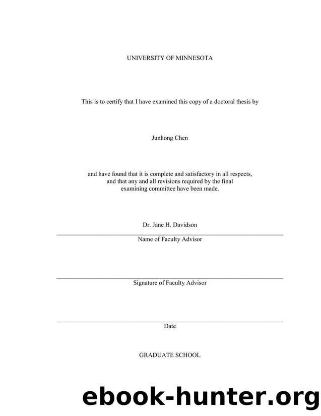 UNIVERSITY OF MINNESOTA by Raghu Raman